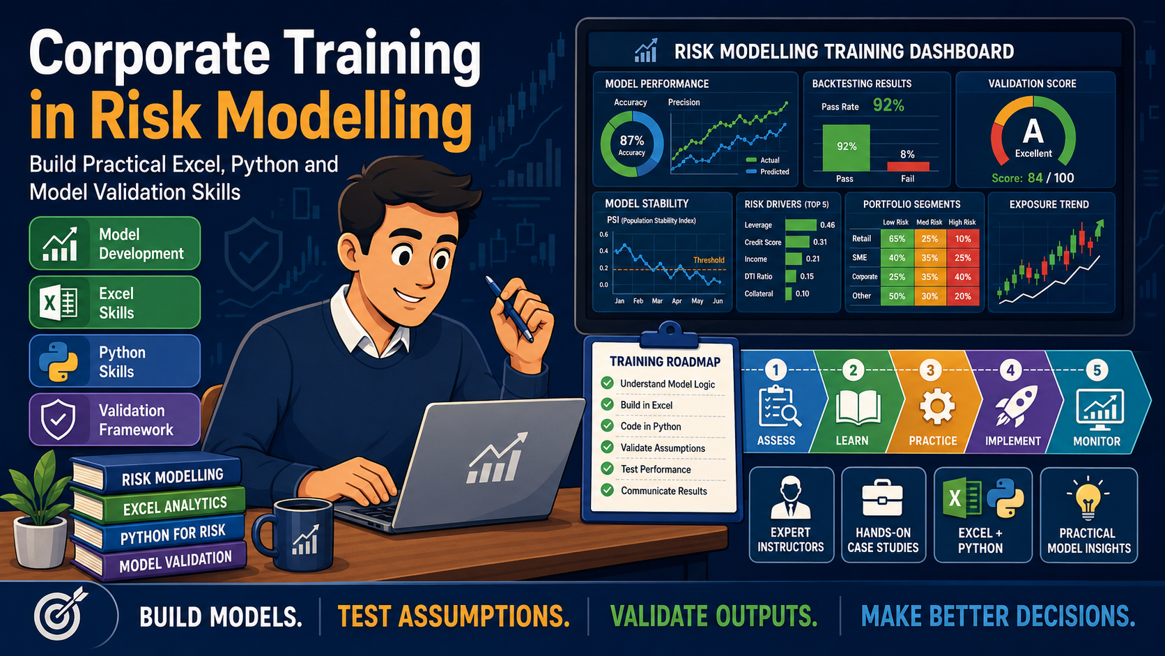 Corporate Training in Risk Modelling: Build Practical Excel, Python and Model Validation Skills