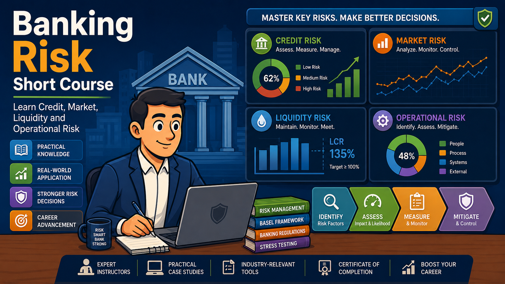 Banking Risk Short Course: Learn Credit, Market, Liquidity and Operational Risk